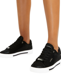 Carvela Diamond Embellished Trainers, Black - view 2, Black