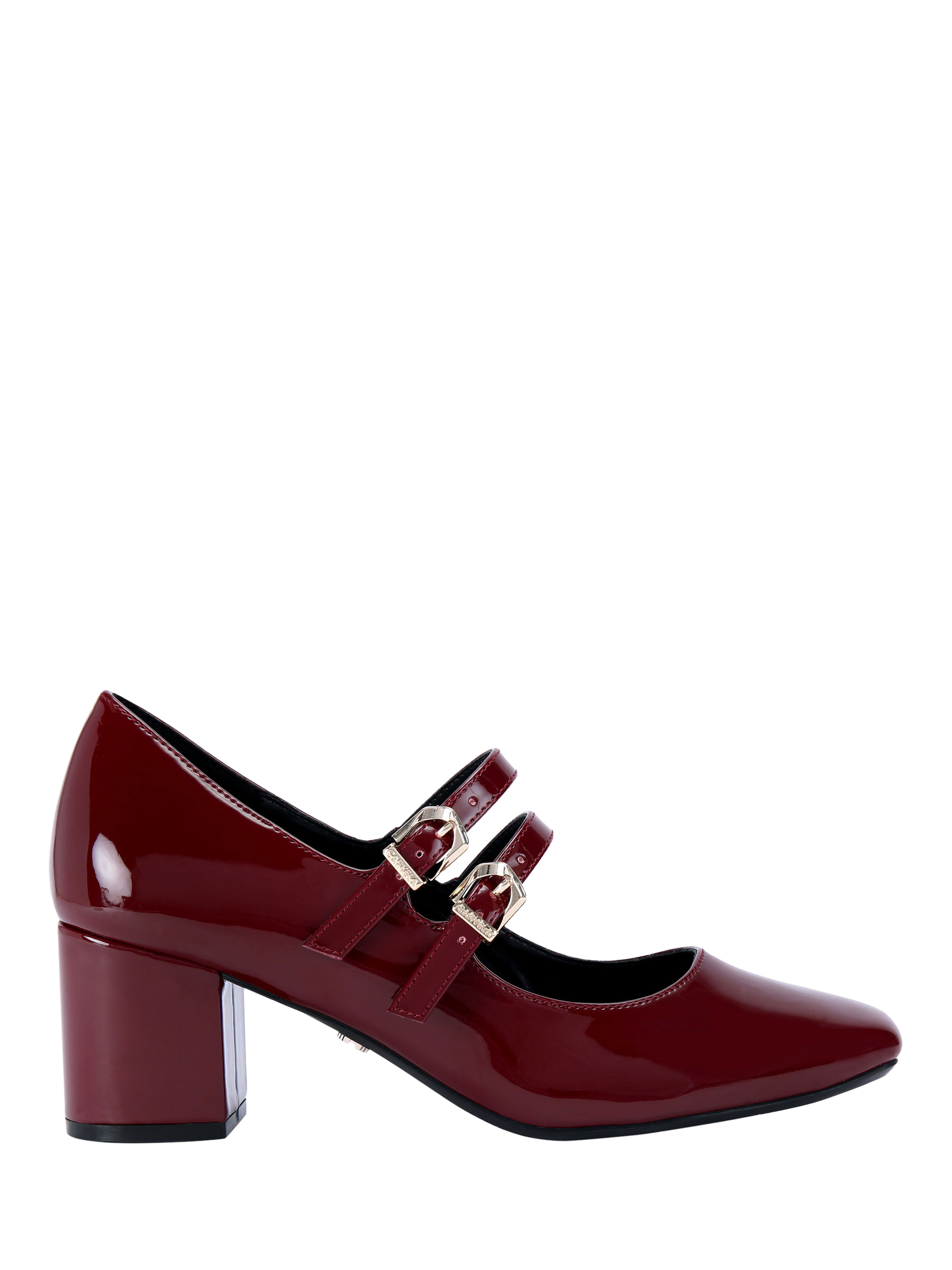 Carvela Harper Block Heel Mary Jane Shoes, Red Wine