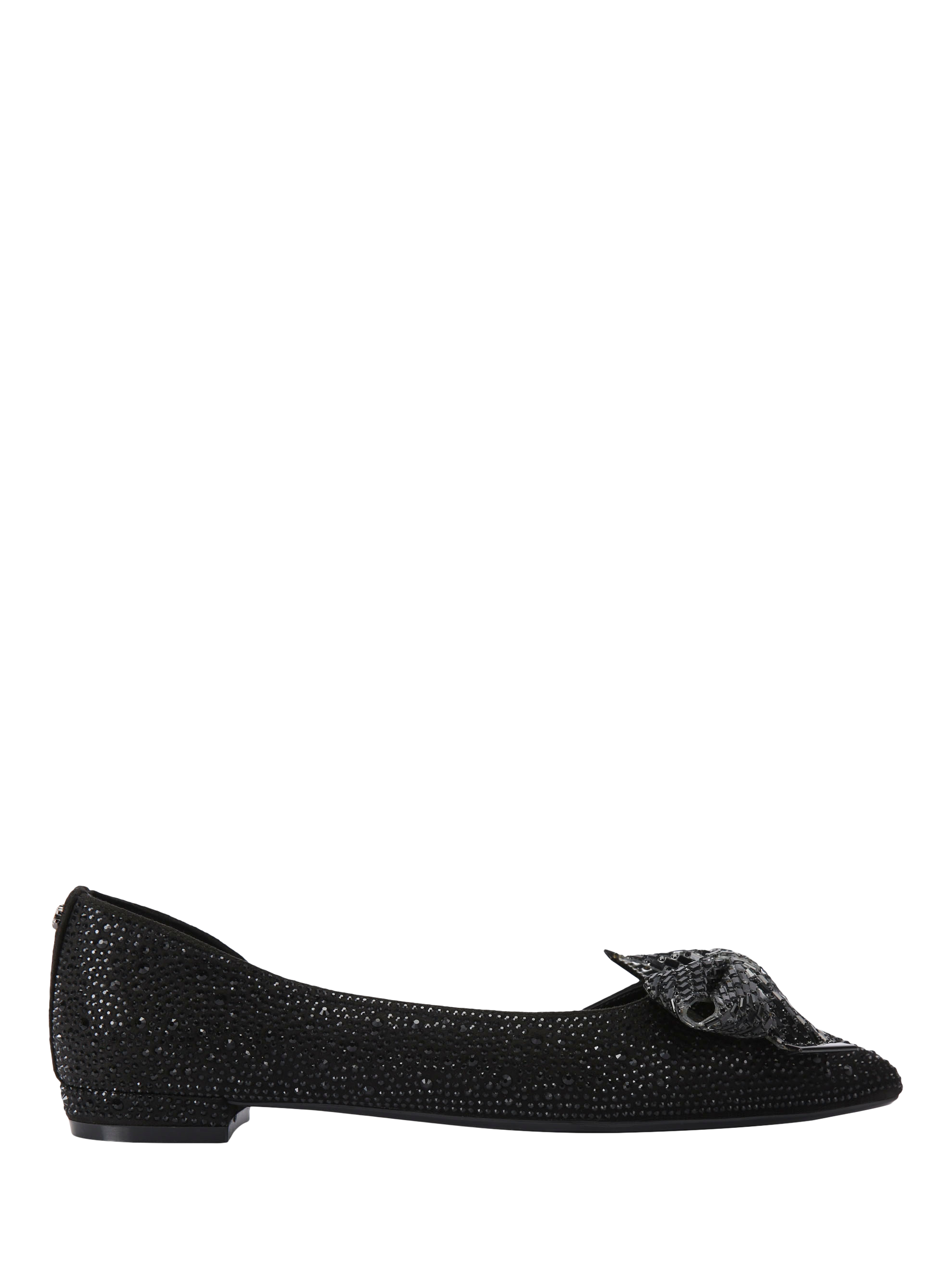 Carvela Regal Bow Embellished Ballerina Pumps, Black/Multi
