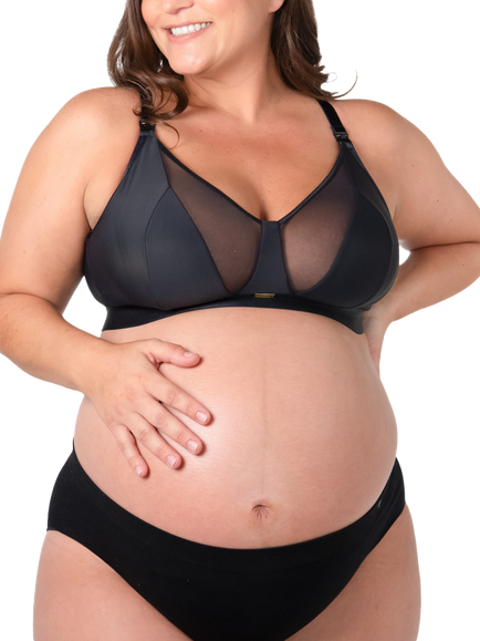 Hotmilk Flawless Full Cup Plunge Nursing Bra, Black
