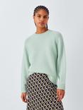 John Lewis Merino Wool Rich Crew Neck Jumper, Light Green