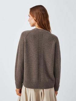 John Lewis Merino Wool Rich Crew Neck Jumper - view 2, Taupe