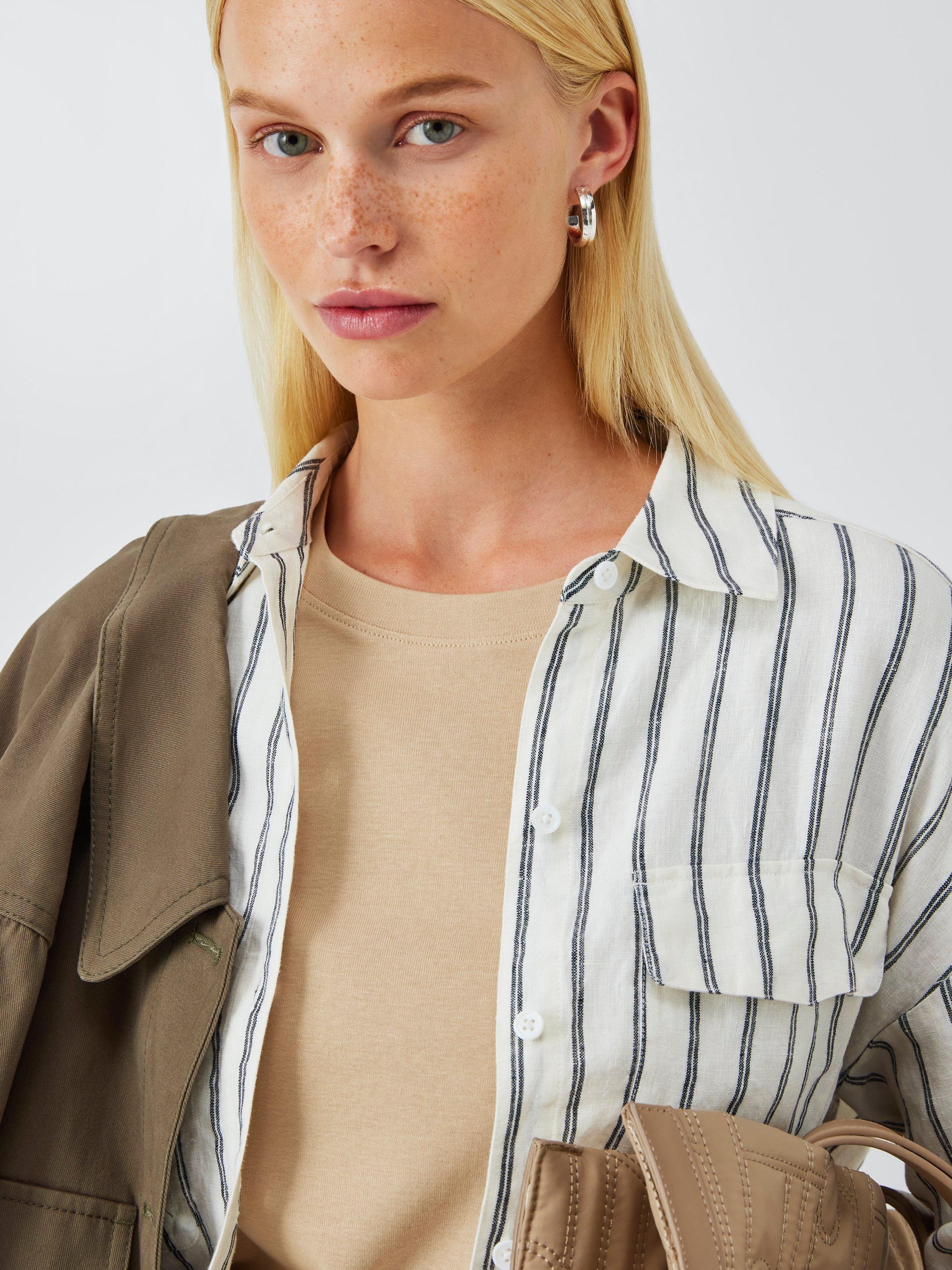 Product image 6 of 6, which shows John Lewis Cotton Jersey Round Neck T-Shirt, Safari, 6