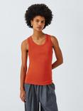 John Lewis Cotton Jersey Tank Top, Red Clay