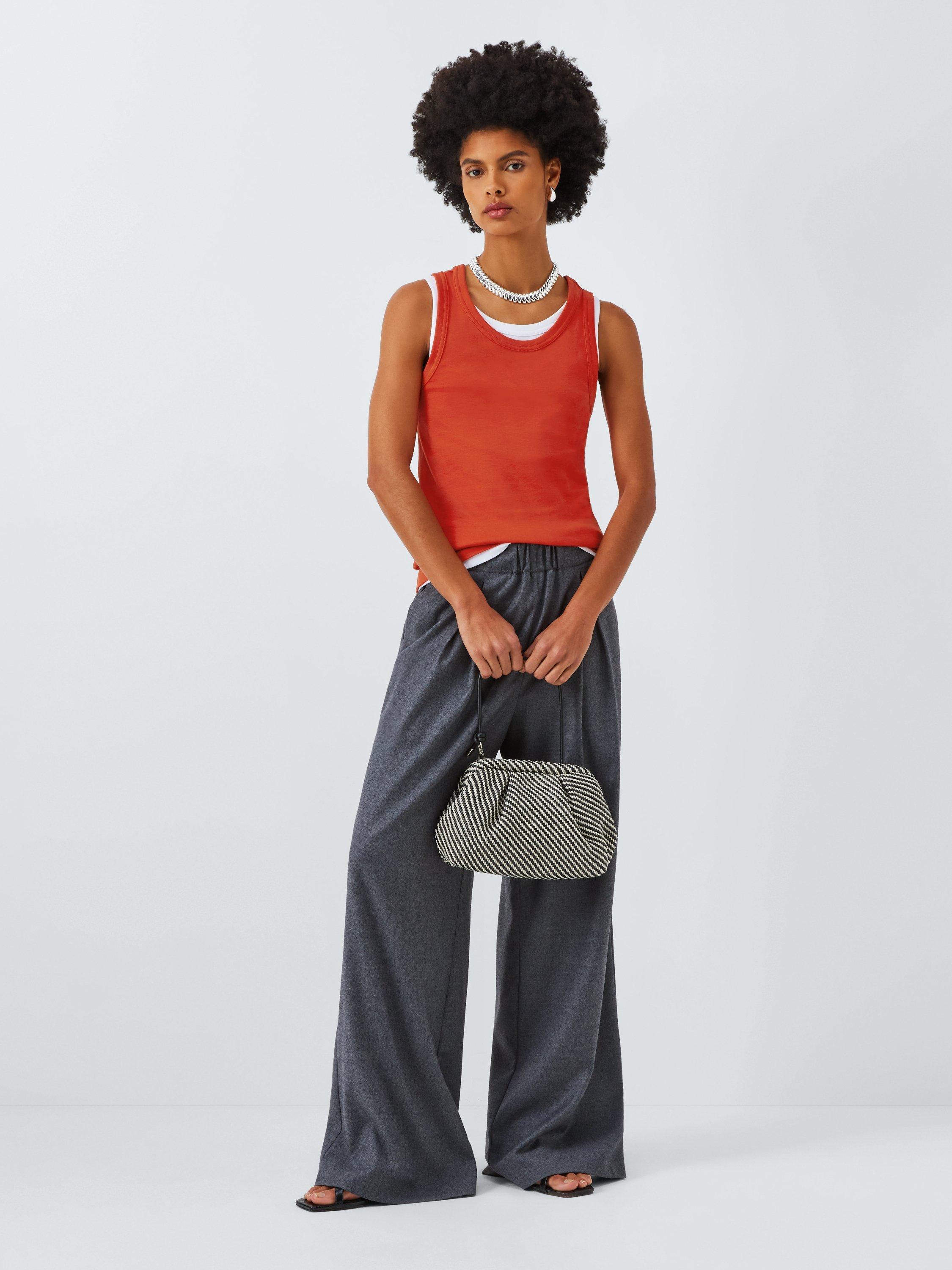 Product image 3 of 6, which shows John Lewis Organic Cotton Tank Top, Red Clay, 6