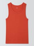 John Lewis Cotton Jersey Tank Top, Red Clay