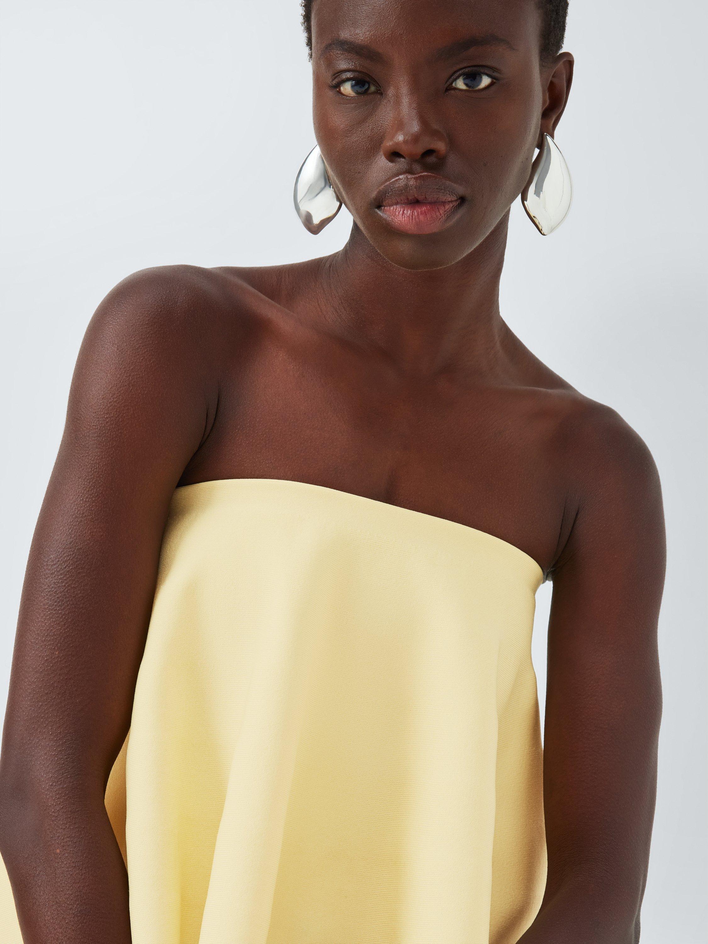 Product image 5 of 6, which shows John Lewis Editions Ruffle Bandeau Knit Top, Yellow, 6