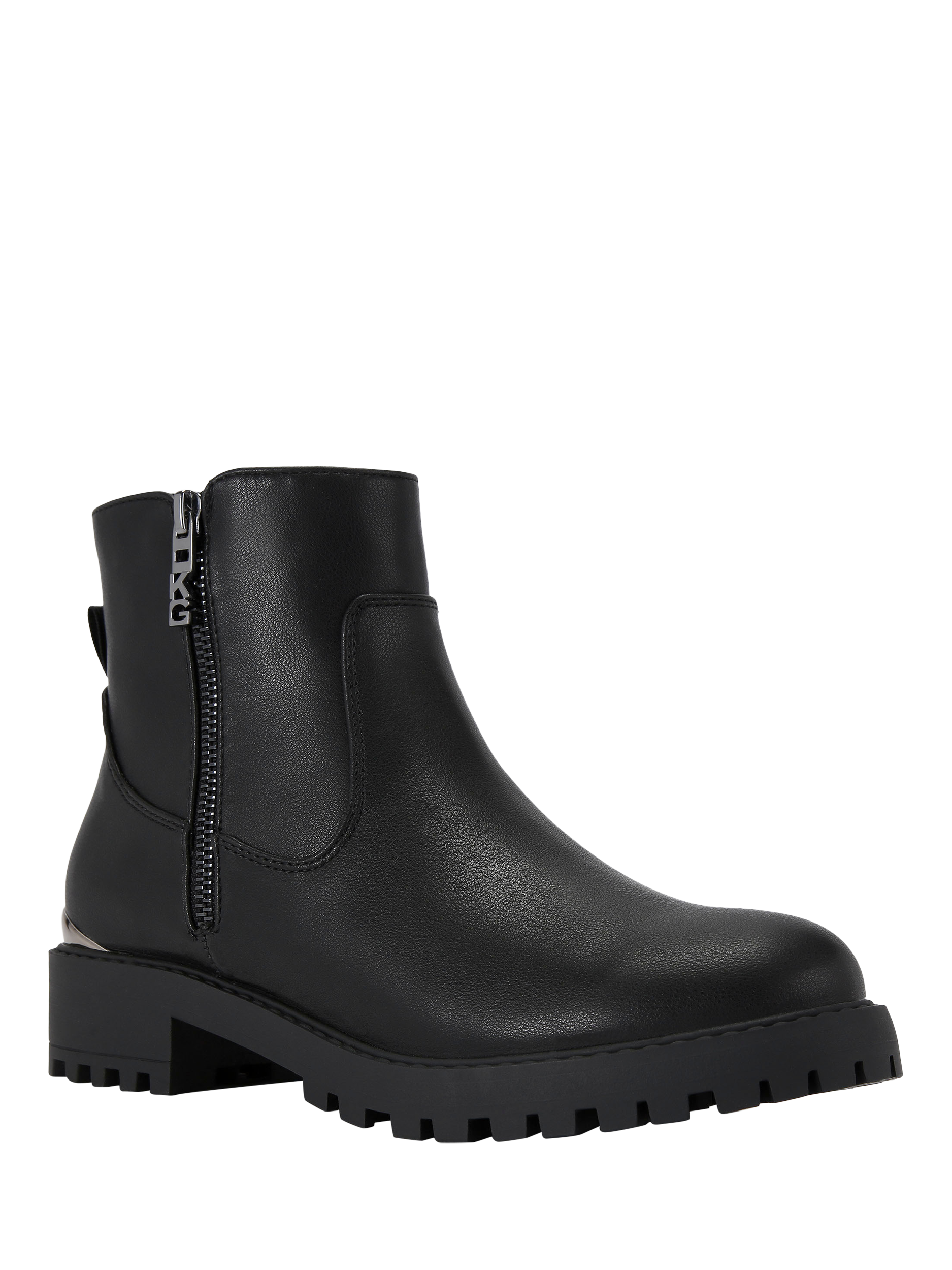 Product image 3 of 5, which shows KG Kurt Geiger Tahira Vegan Ankle Boots, Black, 3