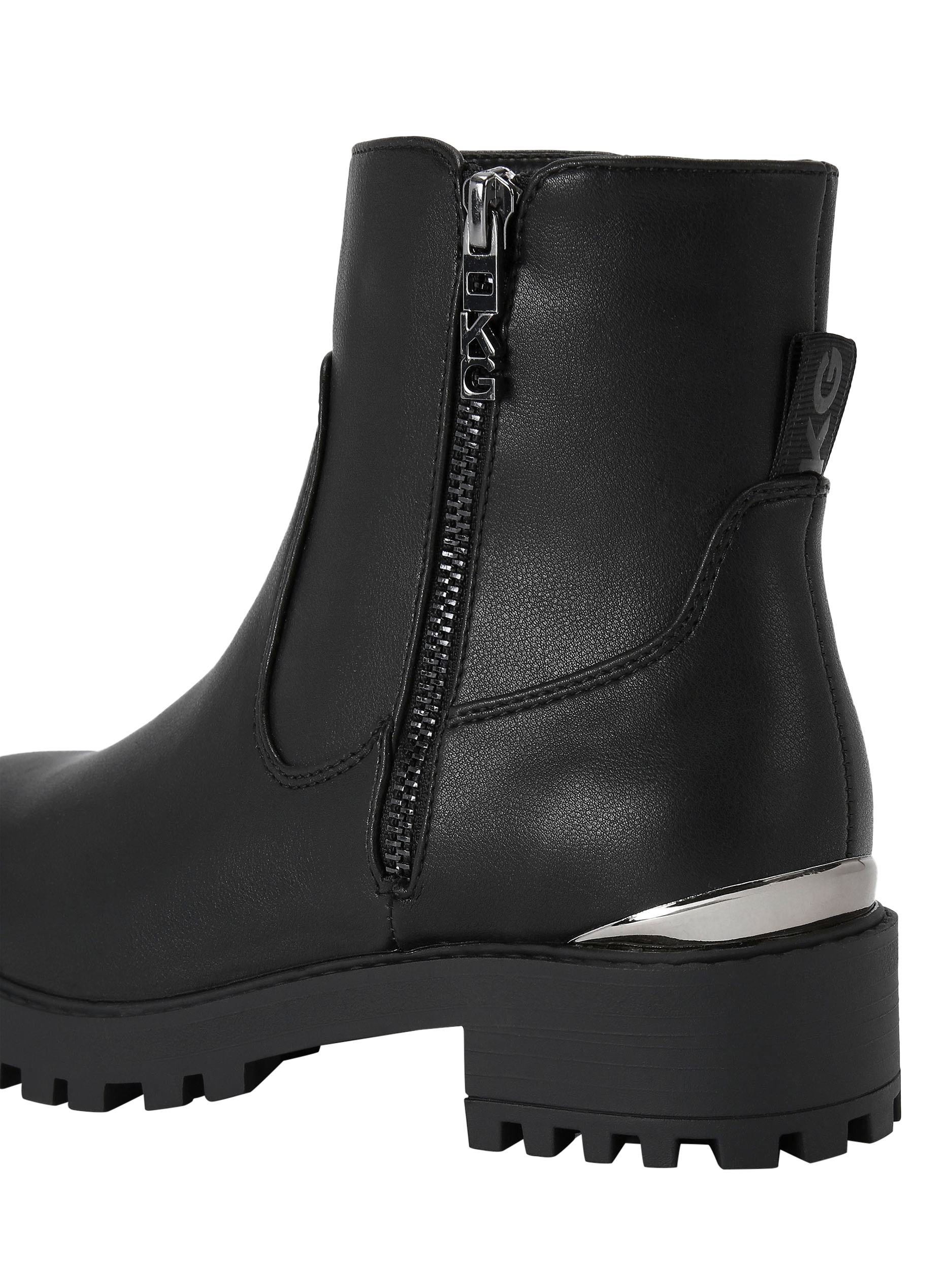 Product image 4 of 5, which shows KG Kurt Geiger Tahira Vegan Ankle Boots, Black, 3