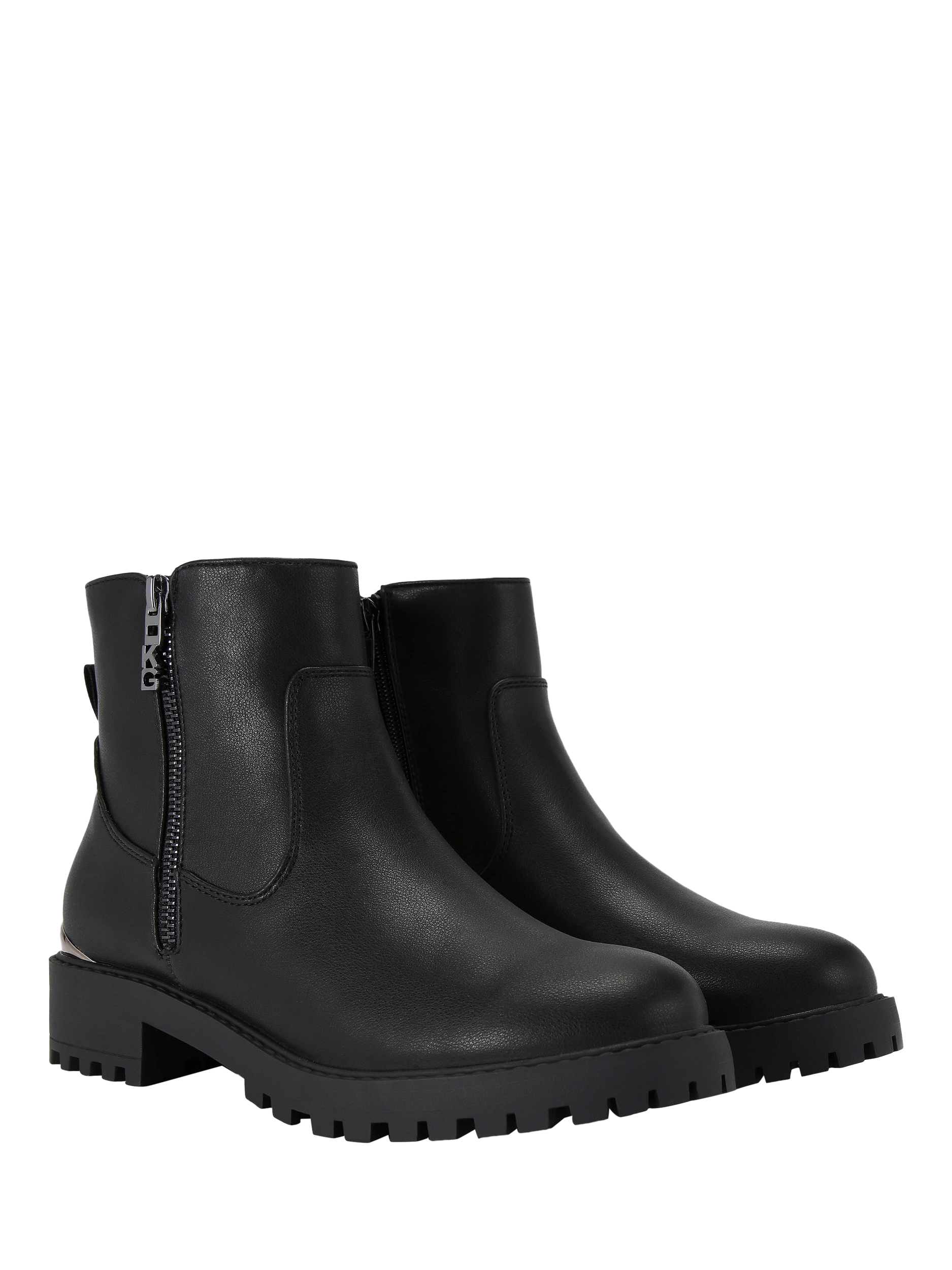 Product image 5 of 5, which shows KG Kurt Geiger Tahira Vegan Ankle Boots, Black, 3