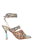 KG Kurt Geiger Selected Snake Effect Spaghetti Strap Heeled Sandals, Multi