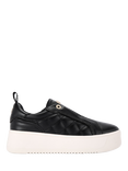 KG Kurt Geiger Lighter Laceless Quilted Chunky Trainers, Black