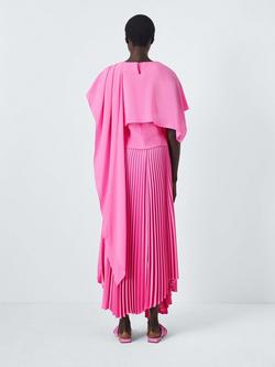 John Lewis x A.W.A.K.E. MODE Silk Draped Blouse, Pink - view 2, Pink