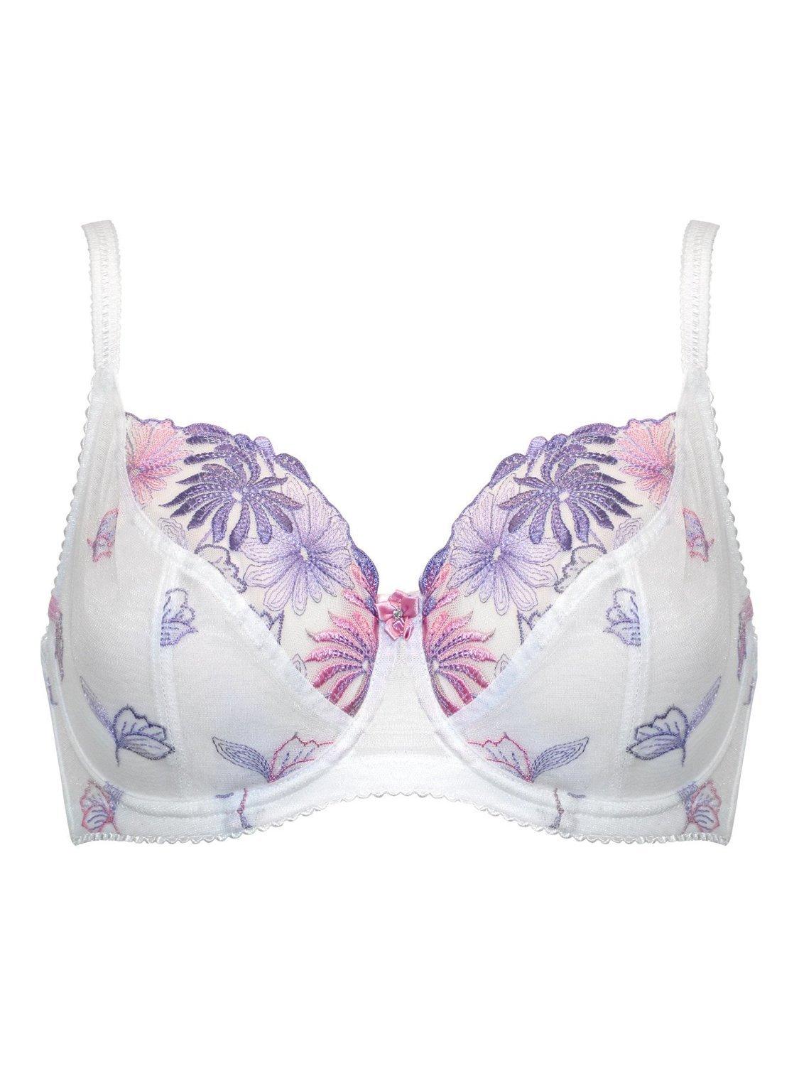 Product image 5 of 6, which shows Pour Moi St Tropez Full Cup Bra, White/Pink/Purple, 32DD