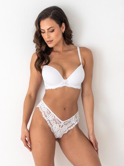 Pour Moi Fleur Cheeky V-Shaped Knickers, White