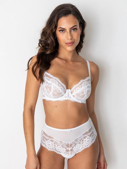 Pour Moi Fleur Non-Padded Underwired Balconette Bra - view 2, White