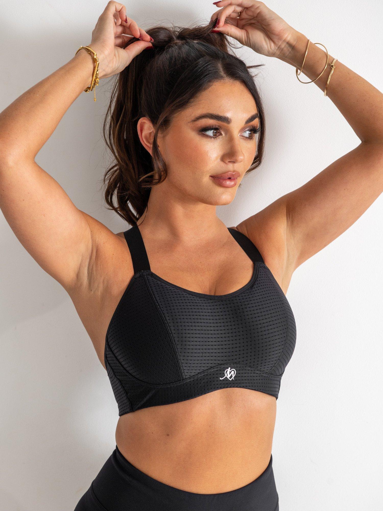 Product image 1 of 5, which shows Pour Moi Energy Sports Bra, Black, 32C