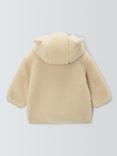 John Lewis Baby Borg Jacket with Removeable Gilet, Natural