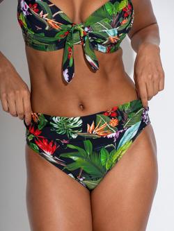 Pour Moi Palermo Fold-Over Bikini Bottoms, Black/Multi - view 2, Black/Multi