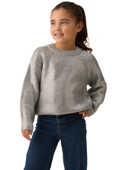 Angel & Rocket Kids' Metallic Foil Jumper, Silver, Silver