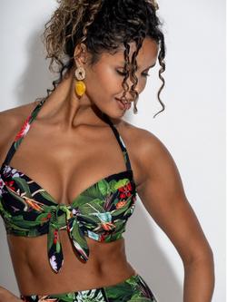 Pour Moi Palermo Under Wired Halterneck Bikini Top, Multi, Multi