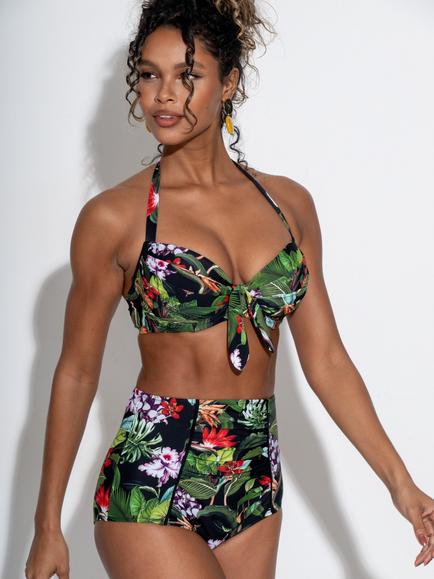 Pour Moi Palermo Under Wired Halterneck Bikini Top, Multi - view 2, Multi