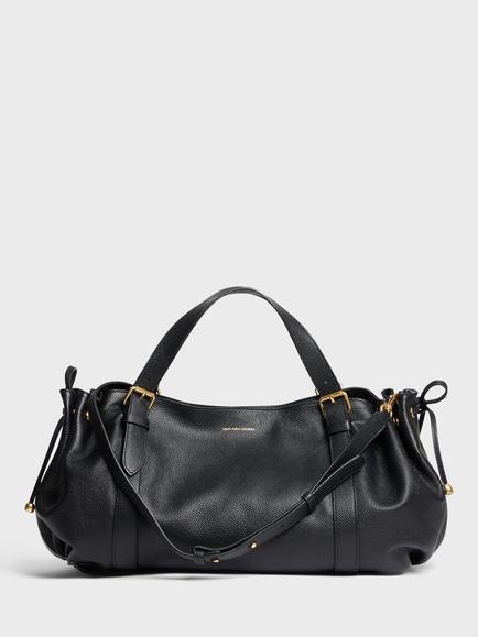 Gerard Darel 24H Leather Shoulder Bag, Black, Black