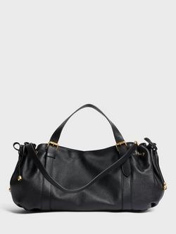 Gerard Darel 24H Leather Shoulder Bag, Black - view 2, Black