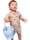 Swim Essentials Baby UV Rashguard Swimsuit, Offwhite Leopard