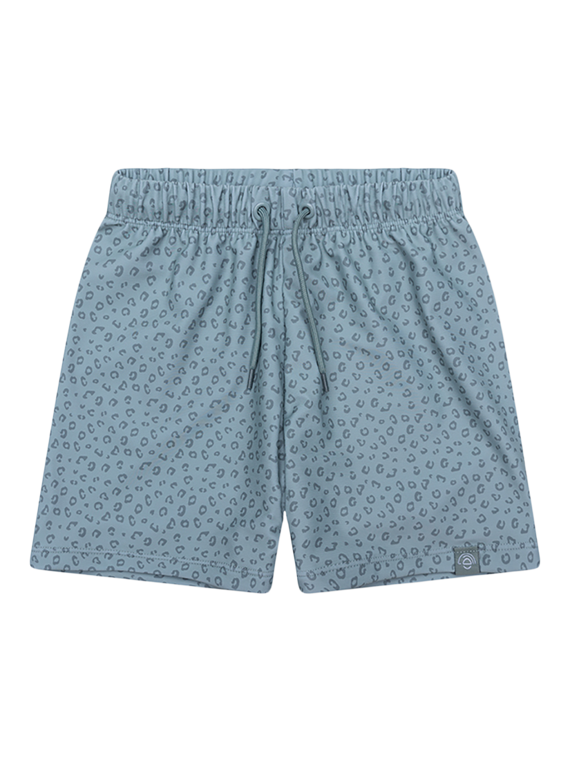 Product image 1 of 6, which shows Swim Essentials Kids' UV Swim Shorts, Green Leopard, 1-2 years