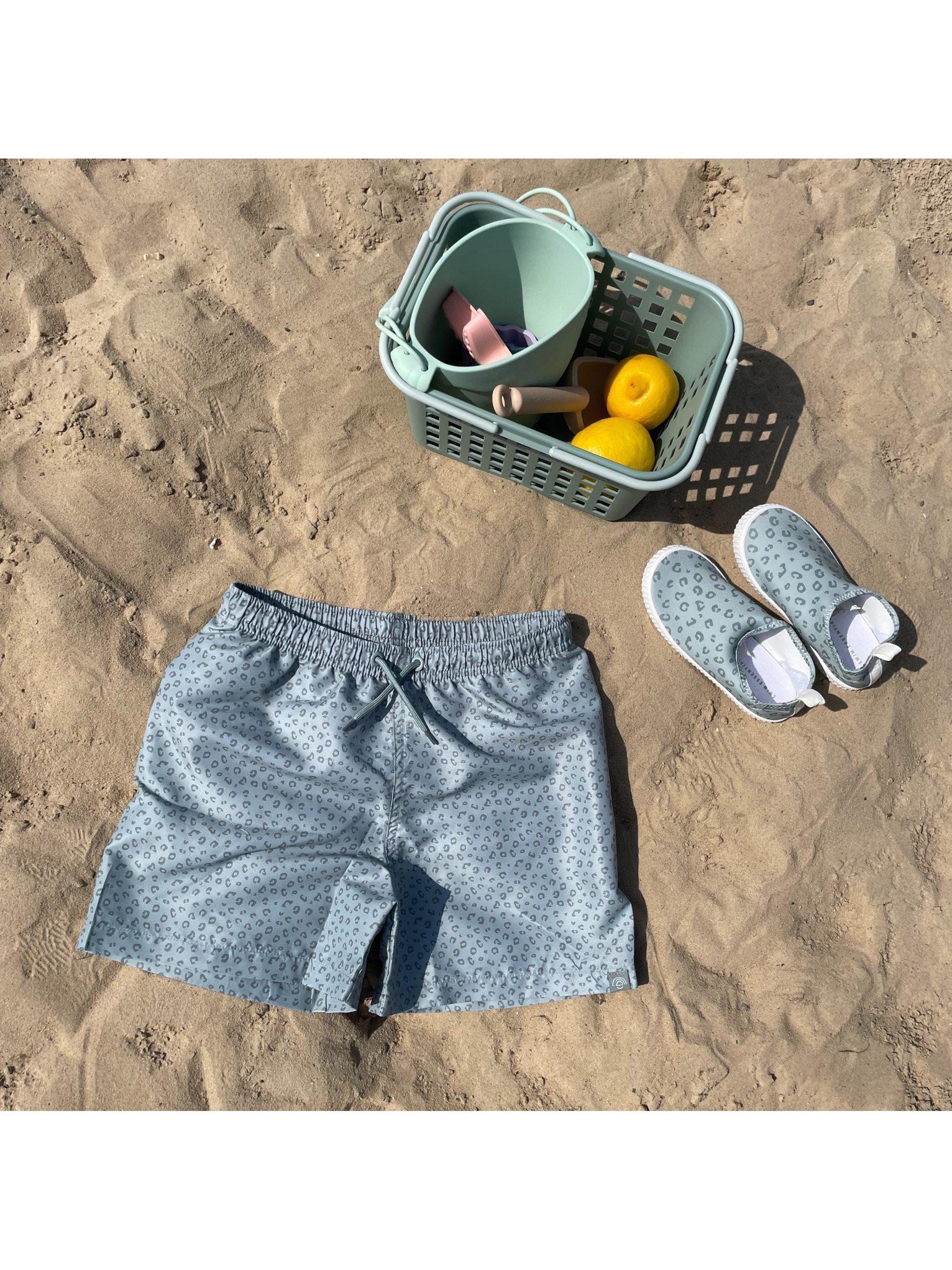 Product image 6 of 6, which shows Swim Essentials Kids' UV Swim Shorts, Green Leopard, 1-2 years