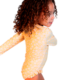 Swim Essentials Kids' UV Rashguard Swimsuit, Yellow Flower