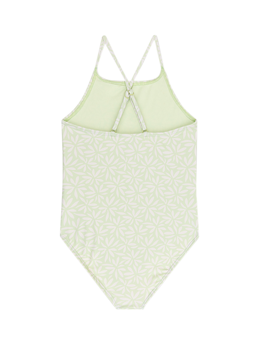 Product image 3 of 3, which shows Swim Essentials Kids' UV Floral Swimsuit, Green Matcha, 1-2 years