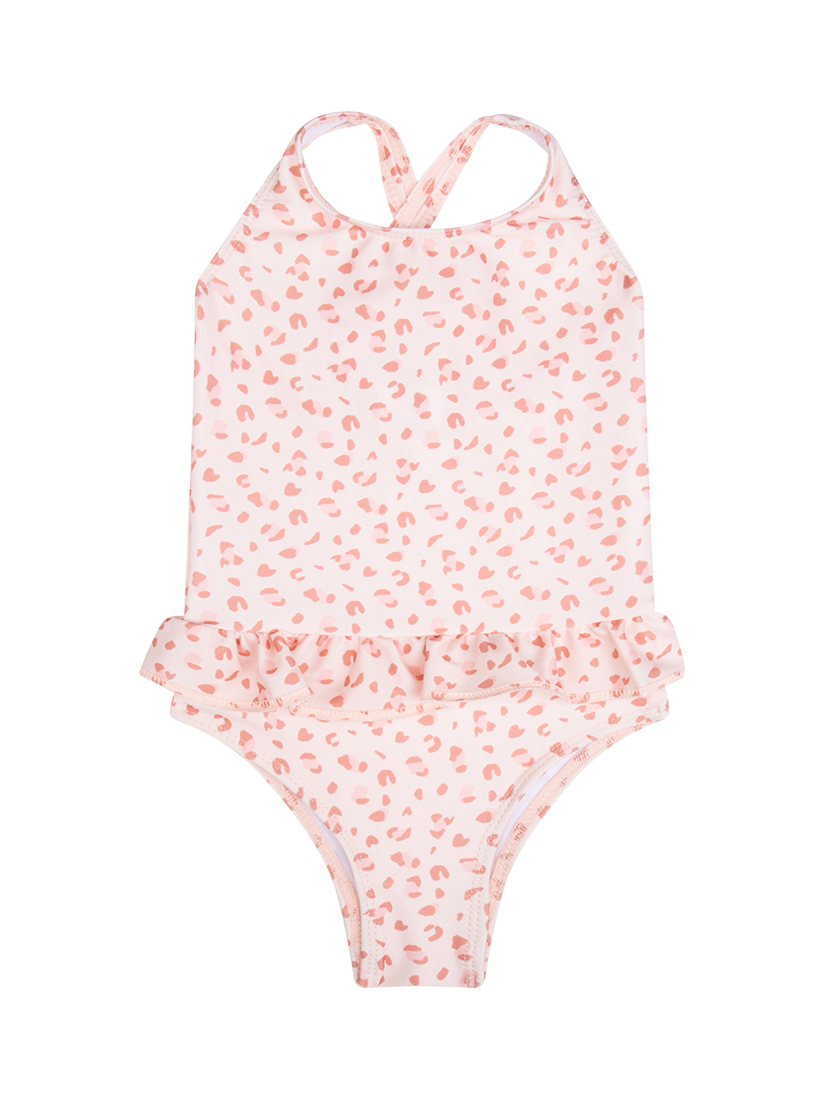 Product image 1 of 2, which shows Swim Essentials Kids' UV Swimsuit, Pink Leopard, 1-2 years