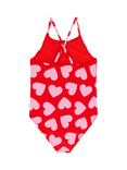 Swim Essentials Kids' UV Swimsuit, Red Hearts