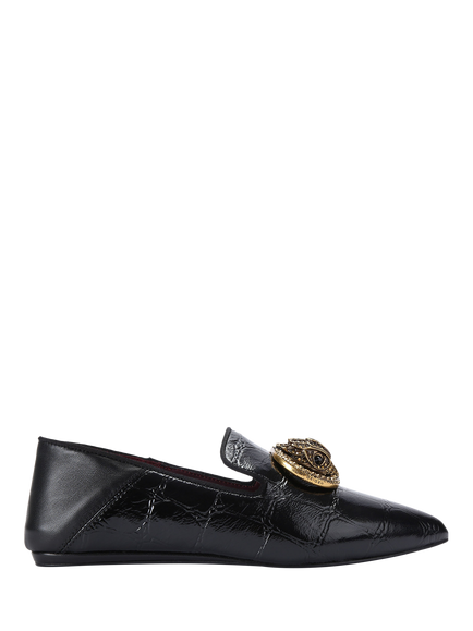Kurt Geiger London Chelsea Point Slip On Ballerina Pumps, Black, Black