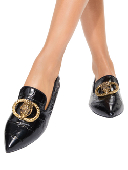 Kurt Geiger London Chelsea Point Slip On Ballerina Pumps, Black - view 2, Black