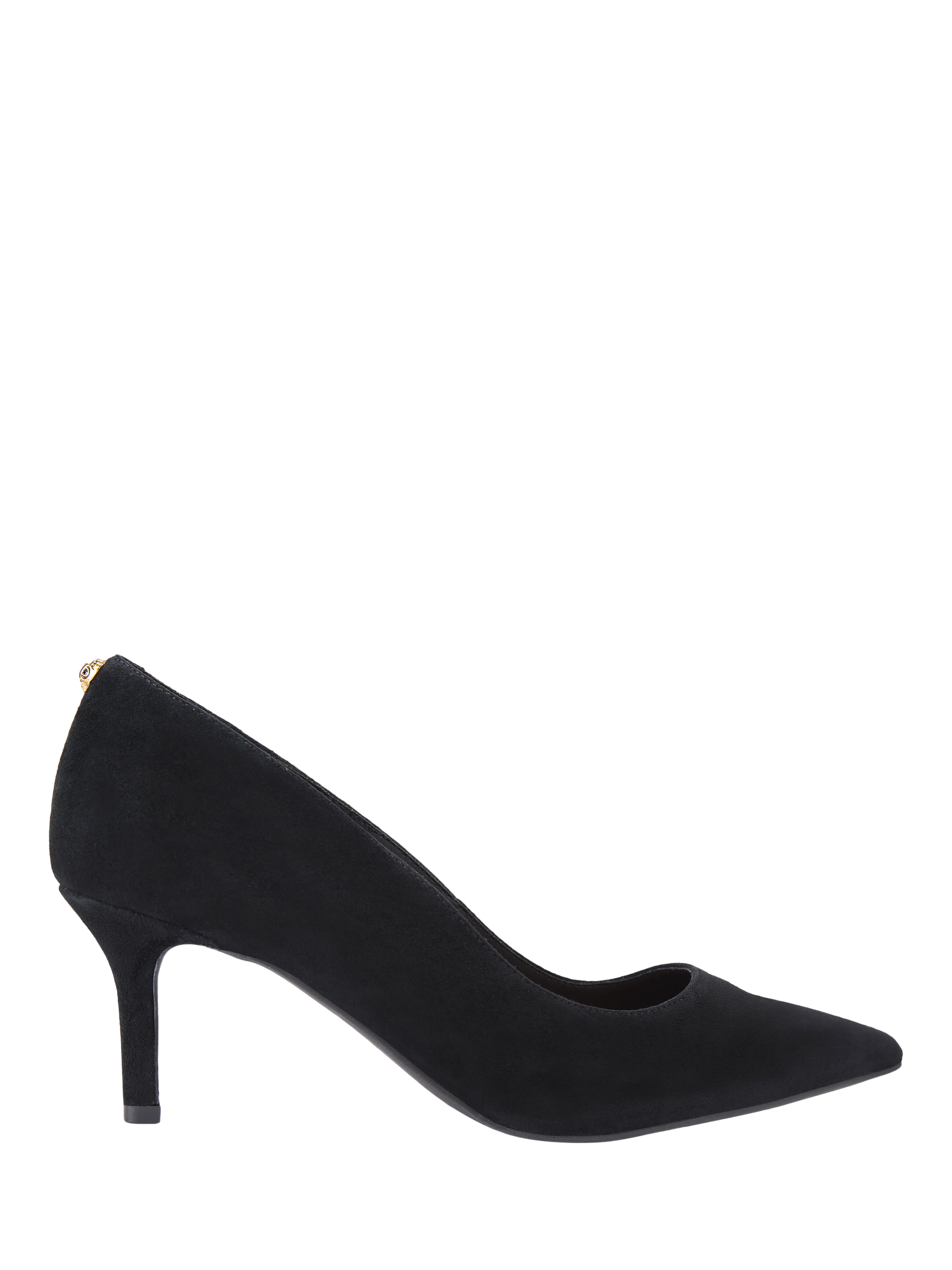 Kurt Geiger London Kensington Flexi Suede Stiletto Heel Court Shoes, Black