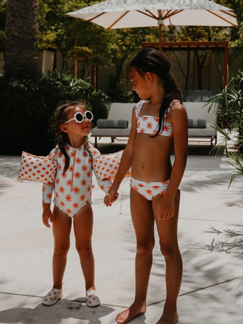 Product image 4 of 9, which shows Swim Essentials Kids' UV Bikini, Flower Hearts, 4-6 years