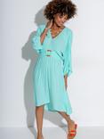 Pour Moi Crinkle O-Ring Midi Kaftan, Aqua