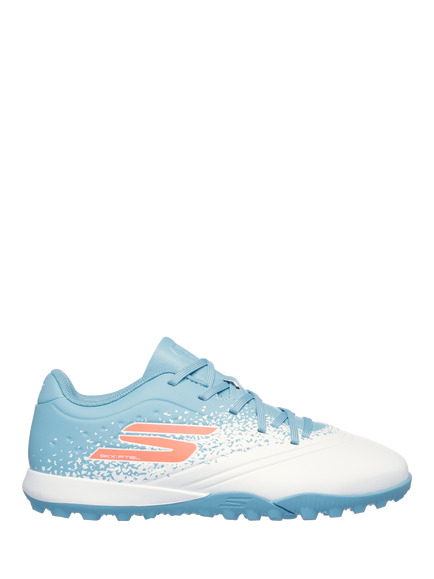 Skechers Kids' Soccer Razor 1.5 Youth FG Football Boots, White/Turquoise, White/Turquoise