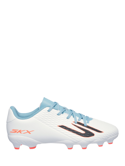 Skechers Kids' Soccer SKX_2 Youth MG Football Boots, White/Turquoise