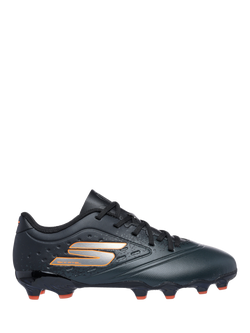 Skechers Kids' Razor 1.5 Firm Ground Speed Football Boots, Black/Orange