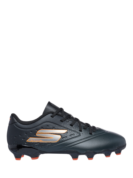 Skechers Kids' Razor 1.5 Firm Ground Speed Football Boots, Black/Orange