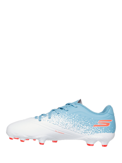 Skechers Kids' Soccer Razor 1.5 Youth FG Football Boots, White/Turquoise - view 2, White/Turquoise