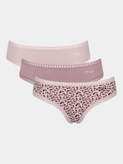 sloggi GO Crush Organic Cotton Hipster Knickers, Multiple Colours 1, Multiple Colours 1