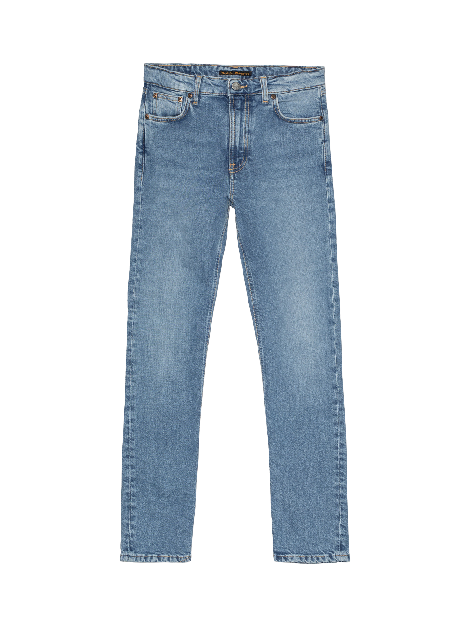 Product image 3 of 8, which shows Nudie Jeans Mellow Mae Slim Fit Straight Leg Jeans, Blue, W24/L28