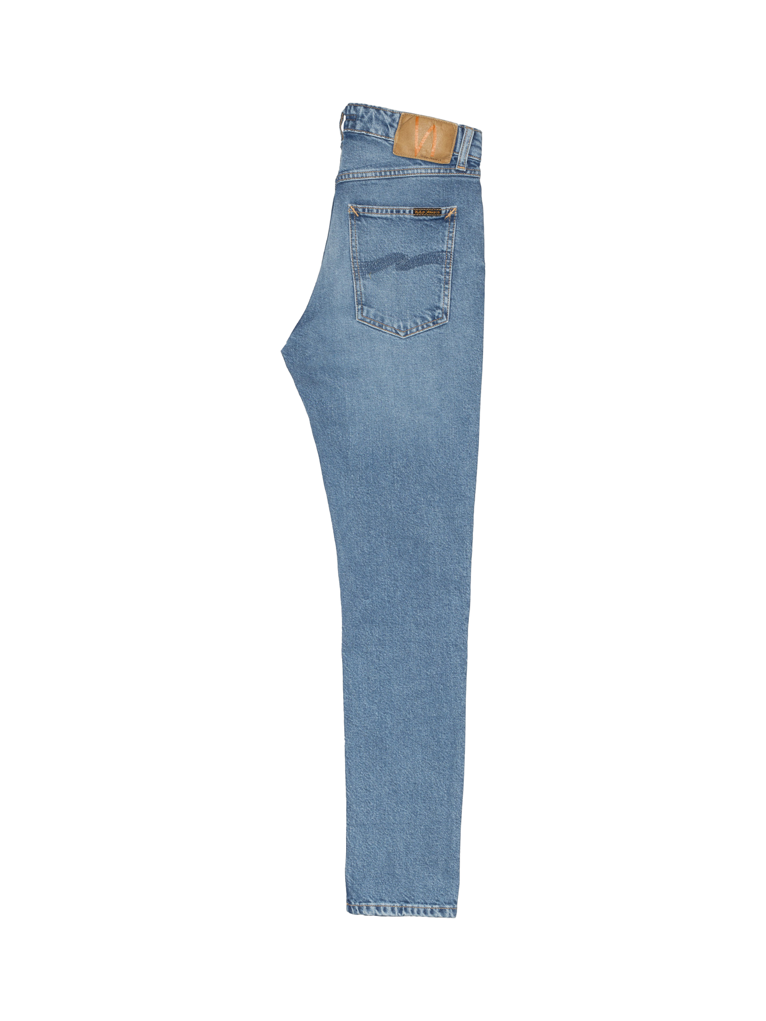 Product image 4 of 8, which shows Nudie Jeans Mellow Mae Slim Fit Straight Leg Jeans, Blue, W24/L28
