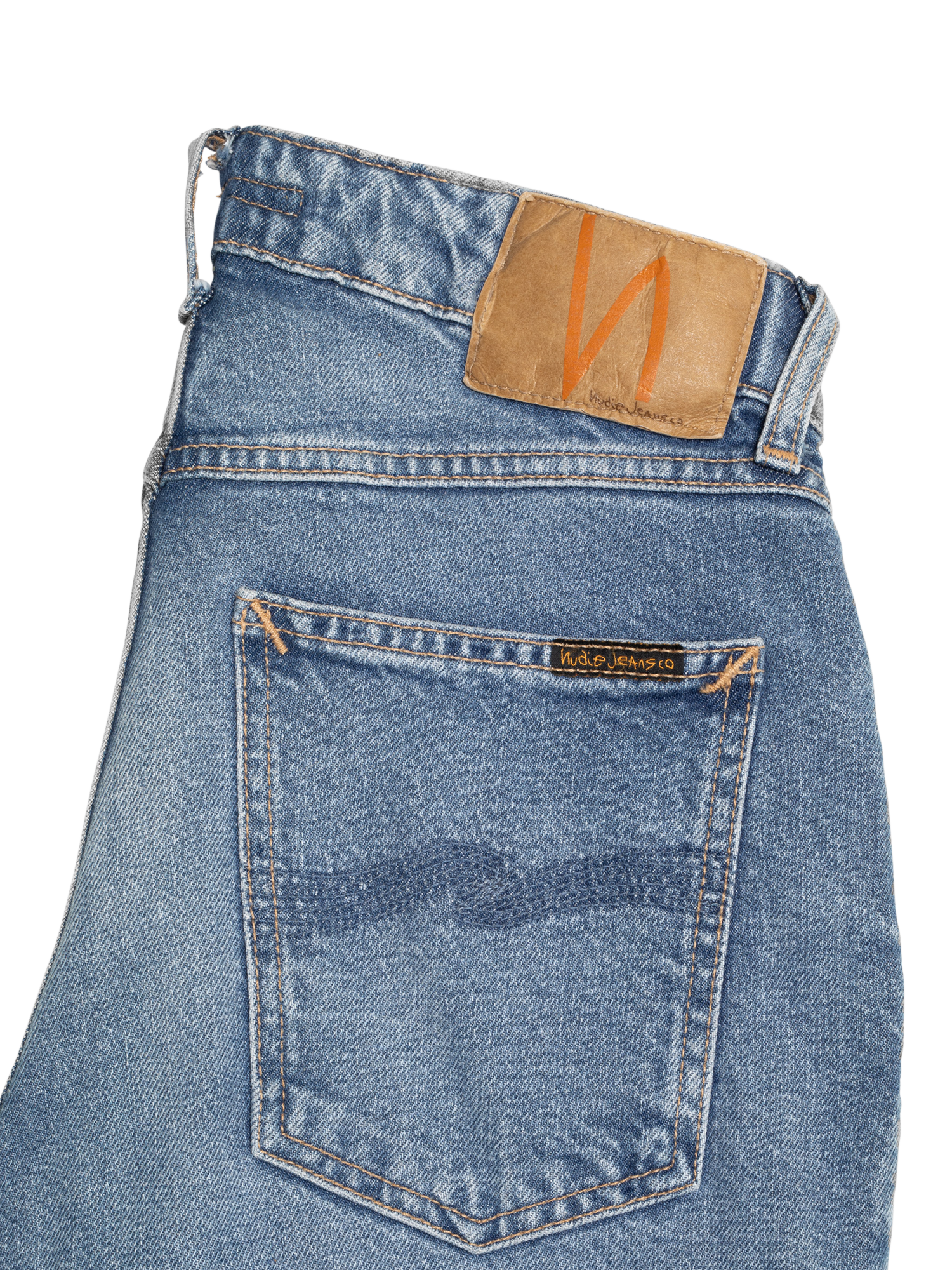 Product image 5 of 8, which shows Nudie Jeans Mellow Mae Slim Fit Straight Leg Jeans, Blue, W24/L28