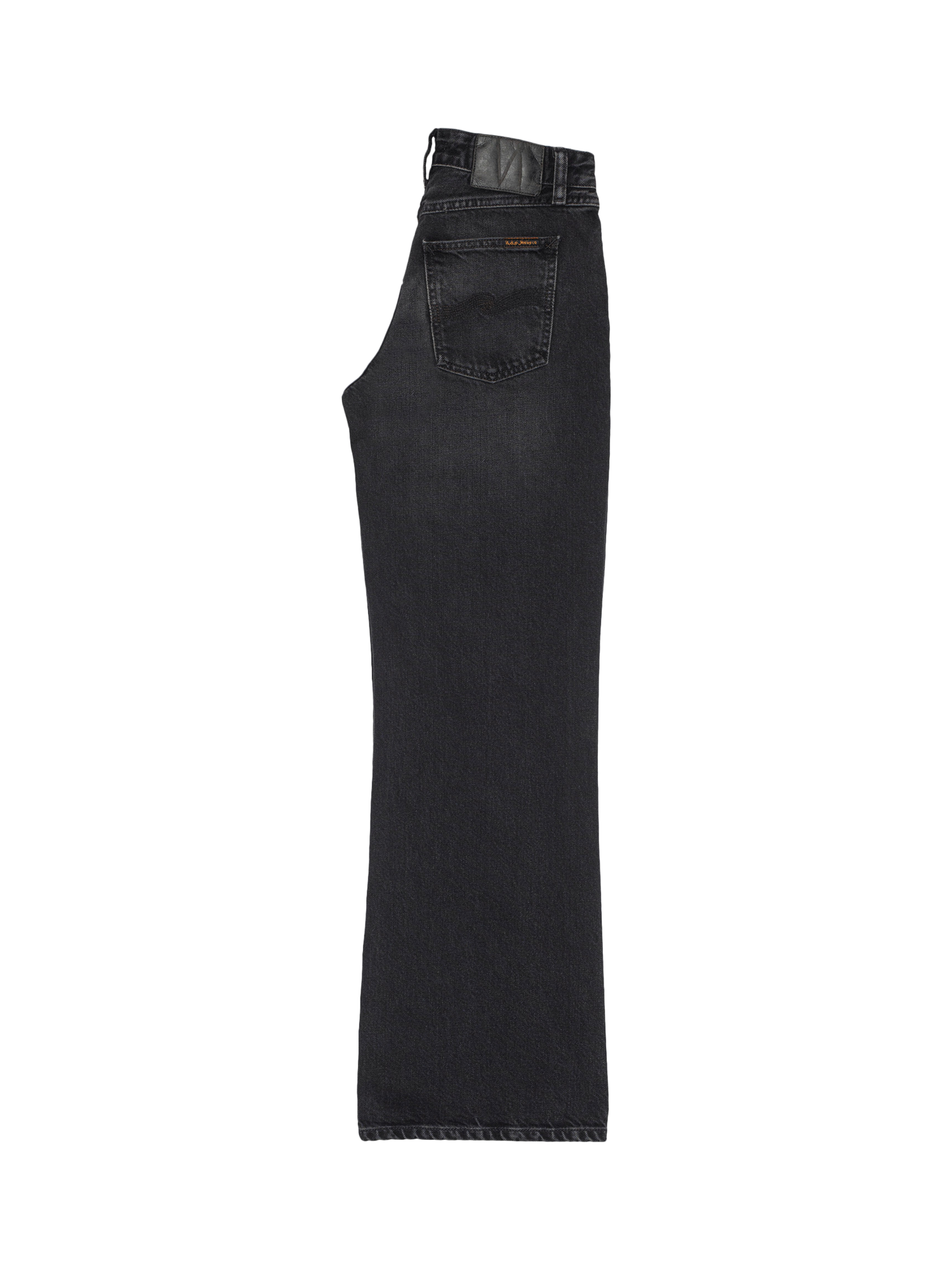 Product image 5 of 9, which shows Nudie Jeans Heidi Wide Leg Jeans, Black, W24/L30